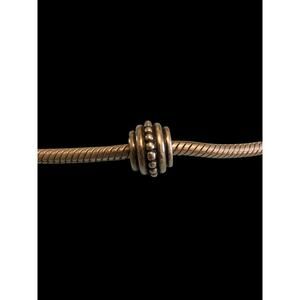 Authentic Pandora sterling silver charm with stripes and dots retired